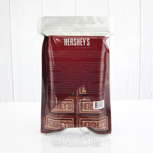 Hershey's x Glamlite Cosmetics Milk Chocolate Lipstick Gloss Liner Lip Kit NEW - Picture 8 of 8